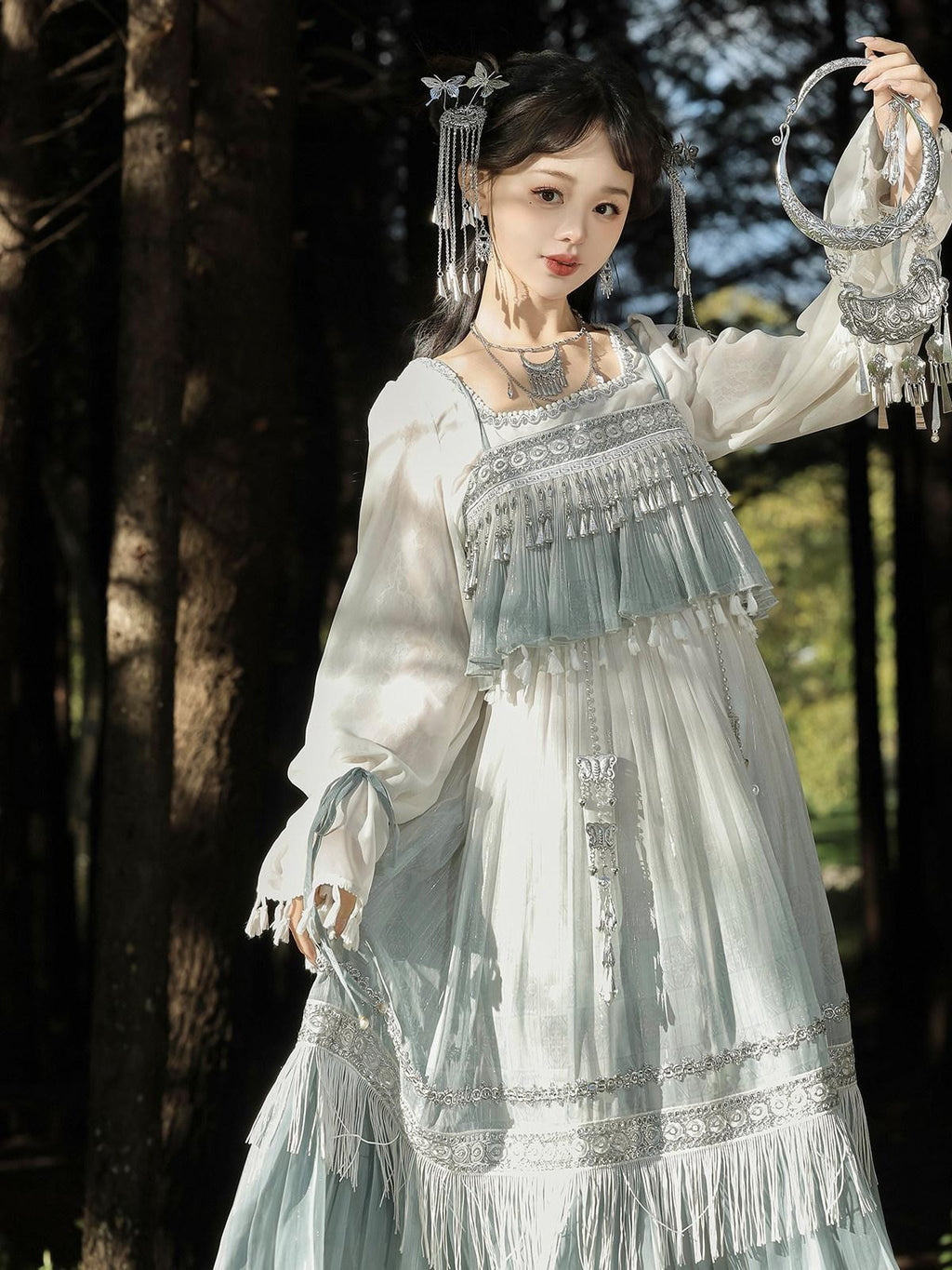 Sweet Promise Sweet Lolita Square Neck Two Piece Women's Jsk / Jumper Skirts
