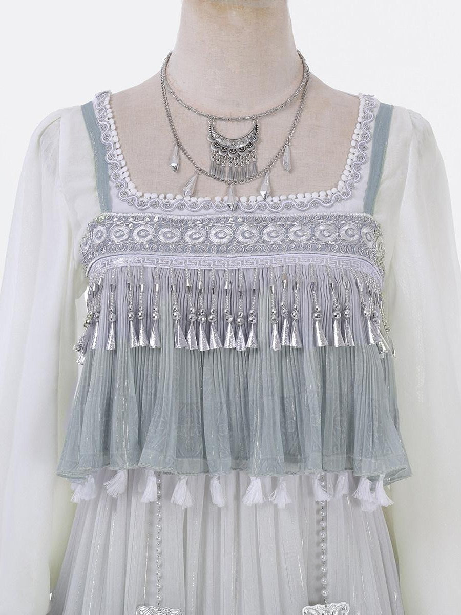 Sweet Promise Sweet Lolita Square Neck Two Piece Women's Jsk / Jumper Skirts
