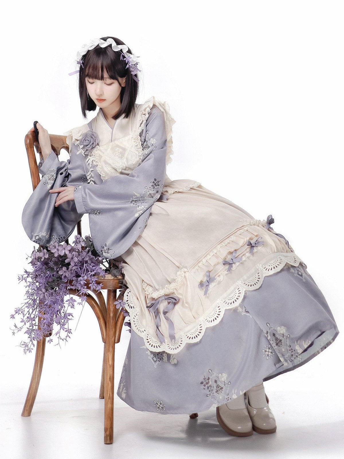Sweet Promise Sweet Princess Lolita Maid Chinese Style Women's Two Piece Long Sleeve Op