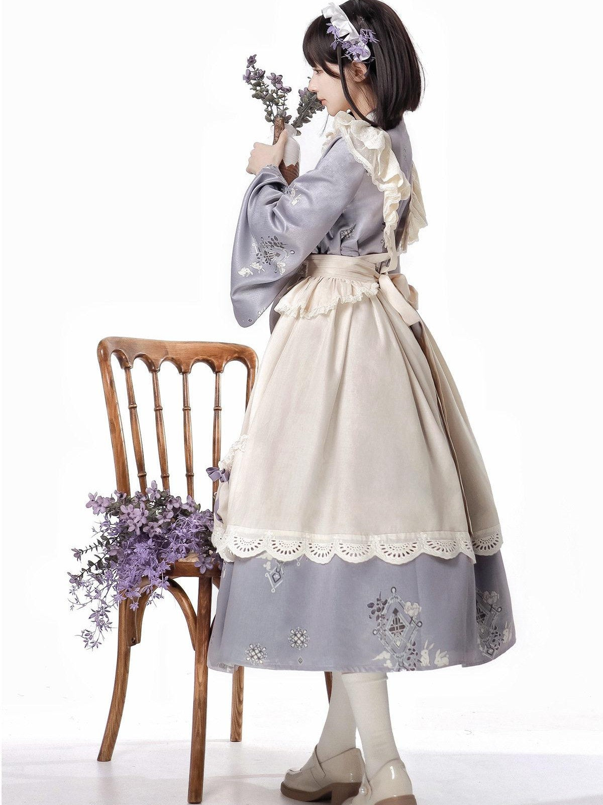 Sweet Promise Sweet Princess Lolita Maid Chinese Style Women's Two Piece Long Sleeve Op