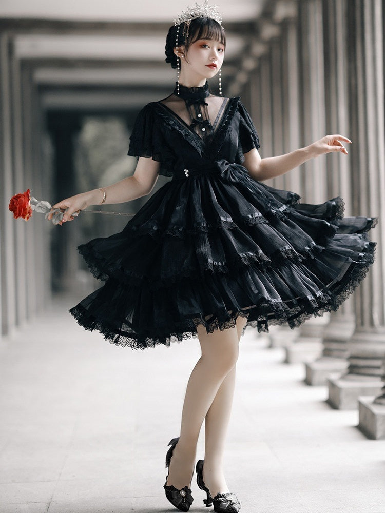 Sweet_Promise_Tiered_Cutout_Princess_Sleeve_Lolita_Women's_Polyester_Short_Sleeve_Op_647050793759_MISSTT