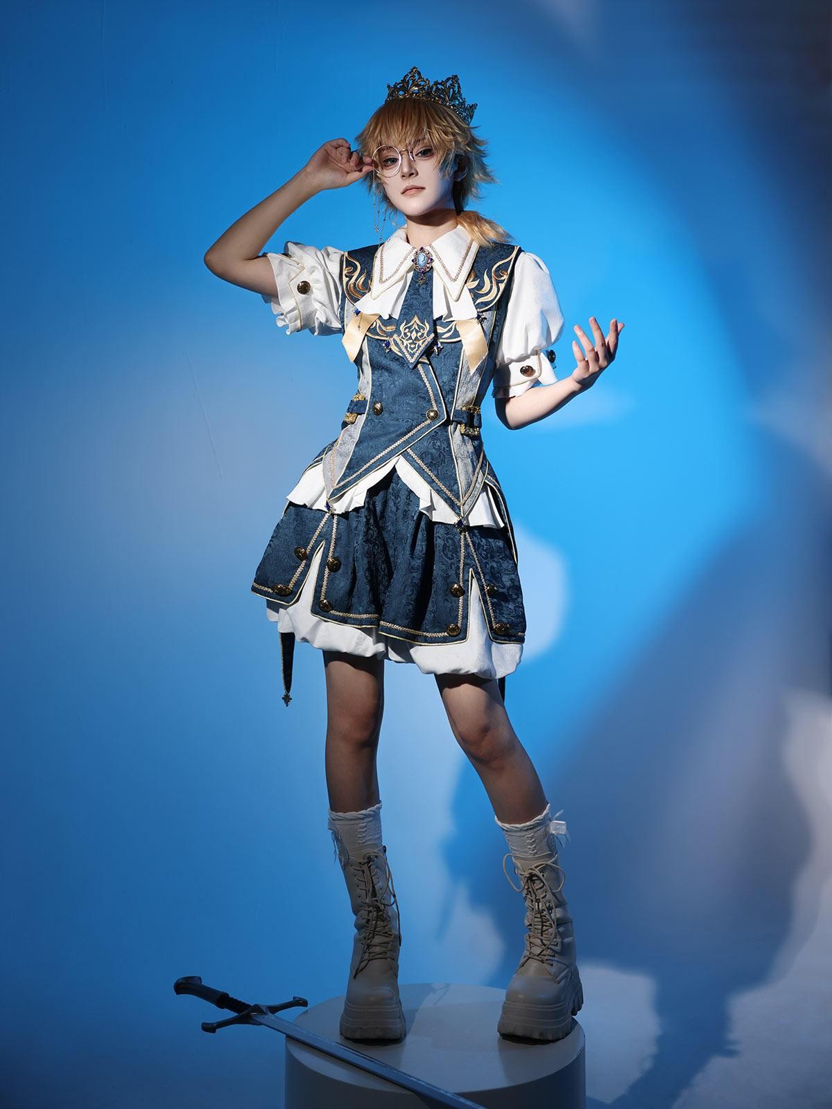 Sweet Promise Victorian Lolita Prince Suit Tailored Vest Shorts Women's Full Coordination Sets
