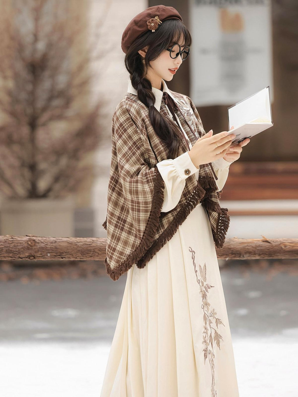 Sweet Promise Vintage Lolita Schoolgirl Shirt Collar Circle Skirt Women's Skirt Sets