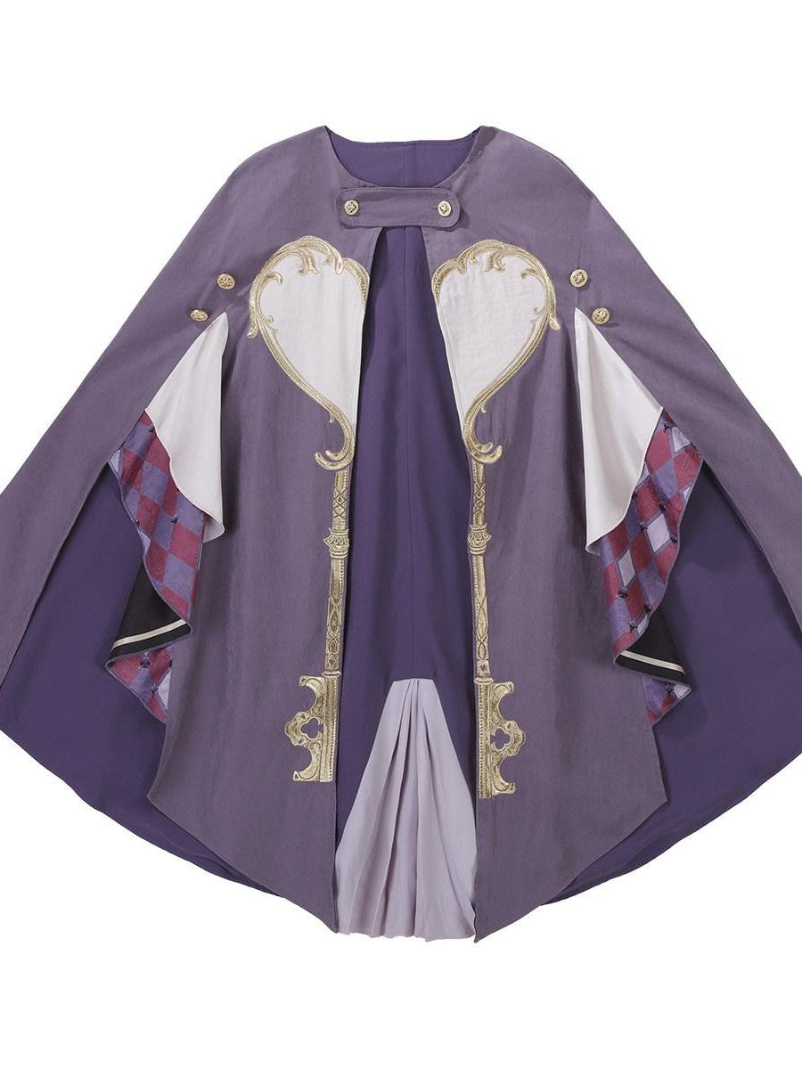 Sweet Promise Violet Gothic Lolita Academic Top Skirt Cloak Women's Skirt Sets