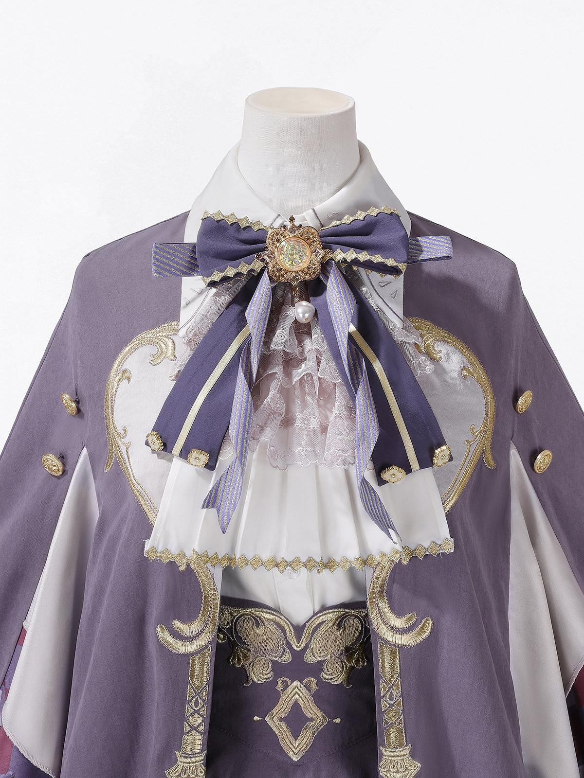 Sweet Promise Violet Gothic Lolita Academic Top Skirt Cloak Women's Skirt Sets