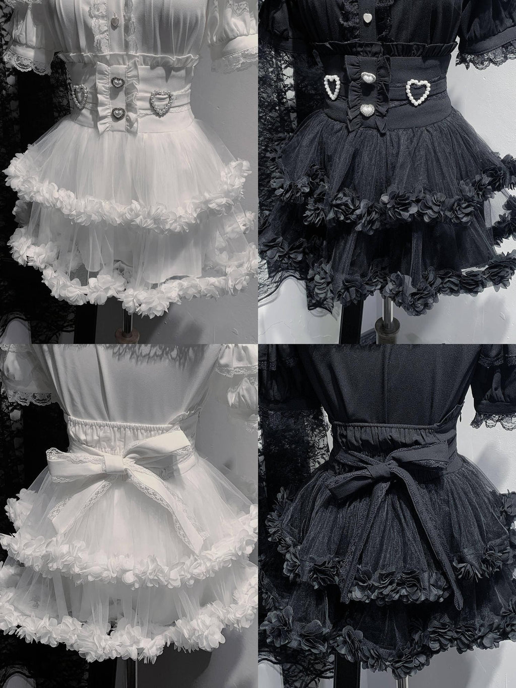 Virtual Paradise Ballet Lace Tulle Otaku Cute Japanese Girlish High Waist Women's Outlast Skirts