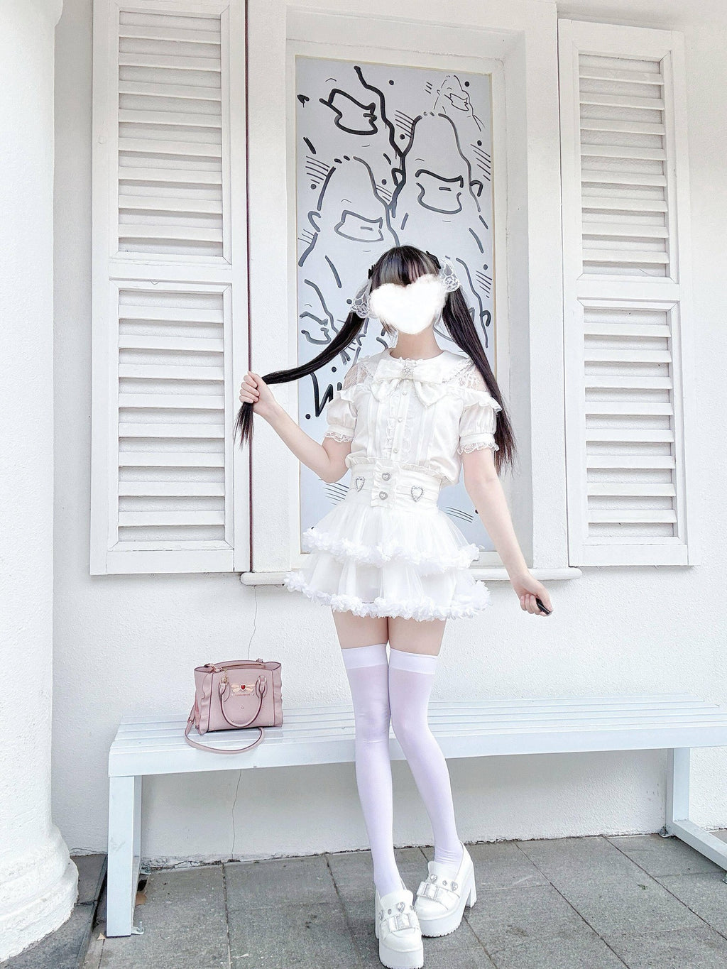 Virtual Paradise Ballet Lace Tulle Otaku Cute Japanese Girlish High Waist Women's Outlast Skirts