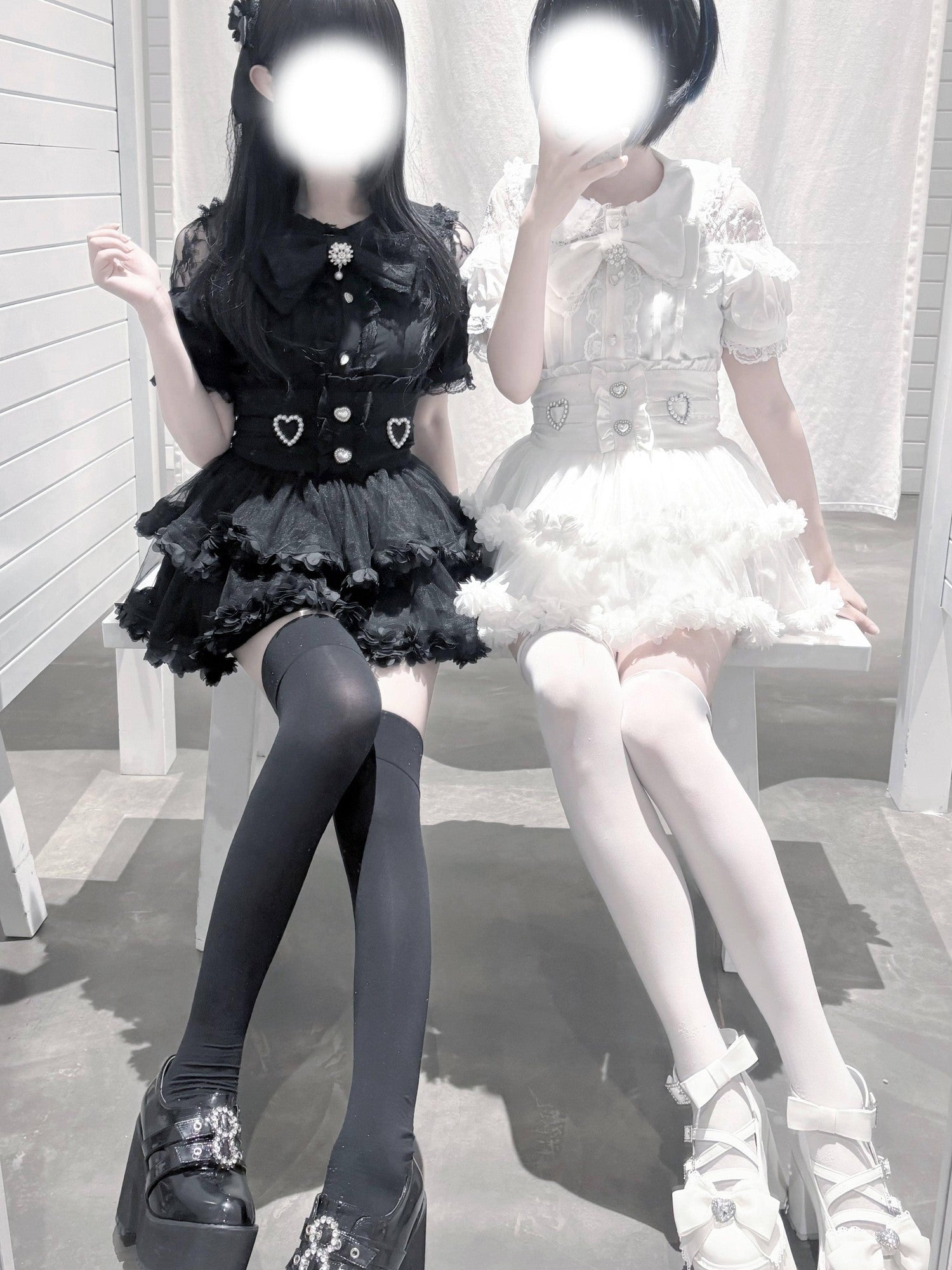 Virtual Paradise Ballet Lace Tulle Otaku Cute Japanese Girlish High Waist Women's Outlast Skirts