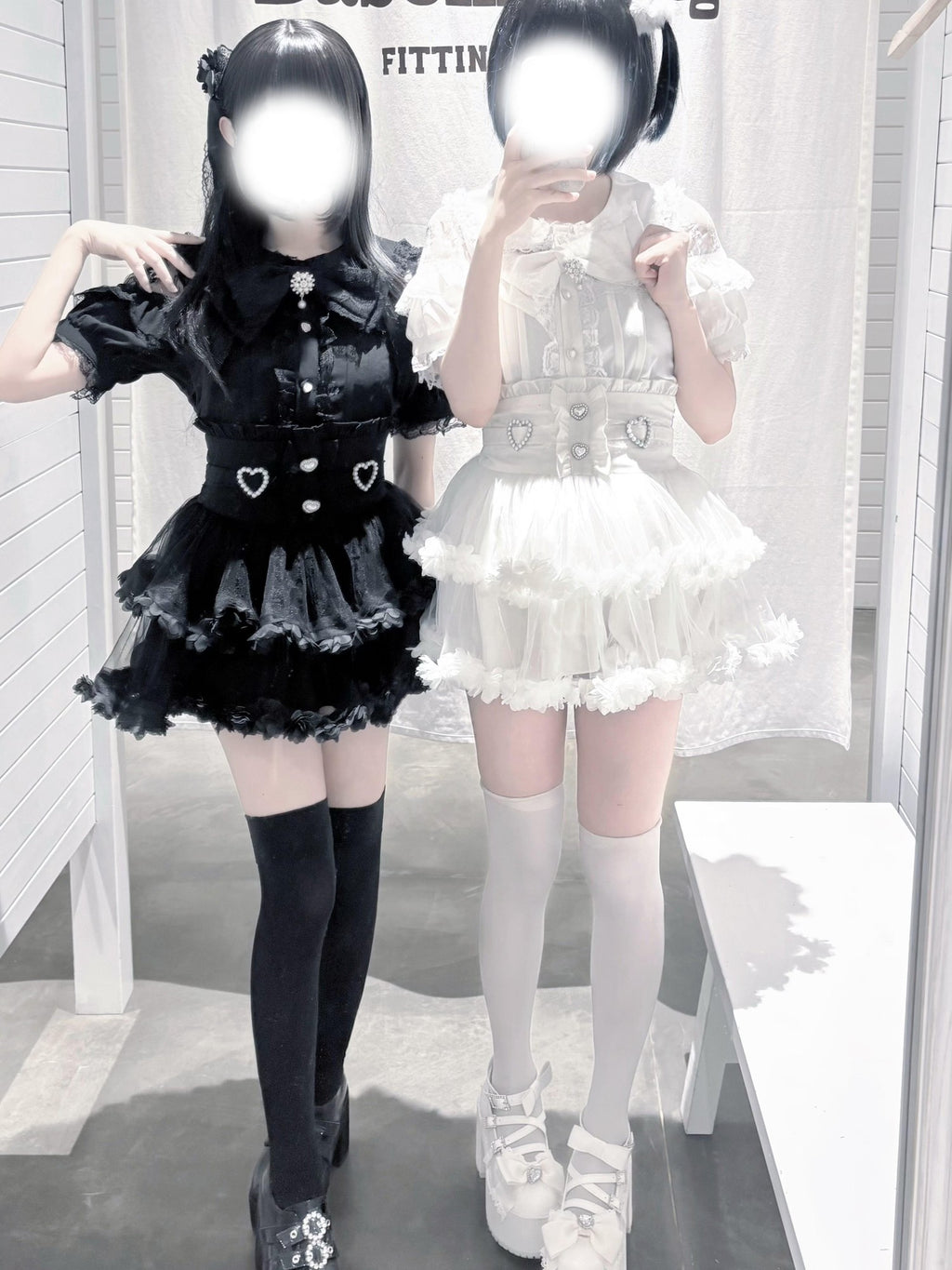 Virtual Paradise Ballet Lace Tulle Otaku Cute Japanese Girlish High Waist Women's Outlast Skirts