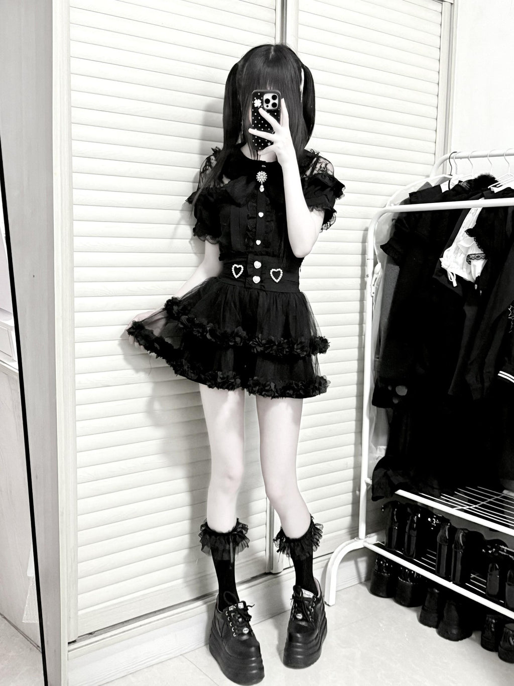 Virtual Paradise Ballet Lace Tulle Otaku Cute Japanese Girlish High Waist Women's Outlast Skirts