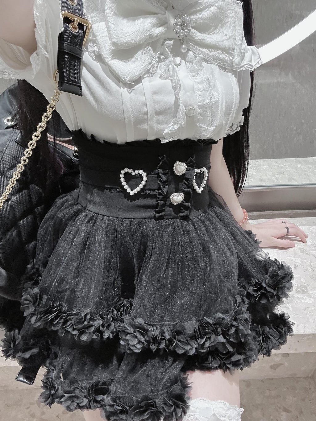 Virtual Paradise Ballet Lace Tulle Otaku Cute Japanese Girlish High Waist Women's Outlast Skirts