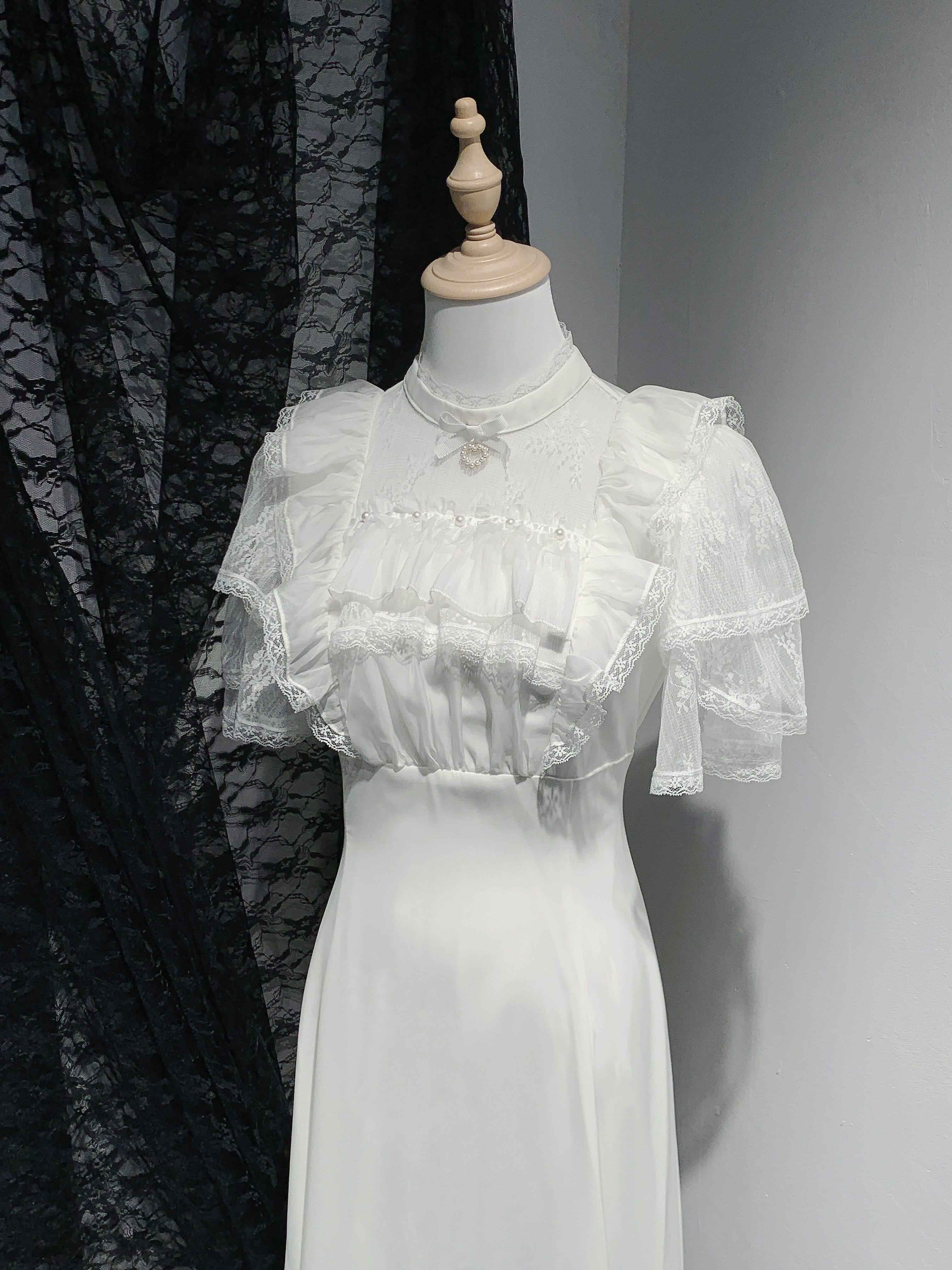 Virtual_Paradise_Minimalist_Clean_Pearl_Embellished_Long_Women's_Lace_Short_Sleeve_Op_877543930657_MISSTT
