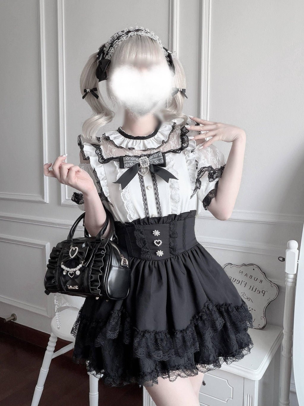 Virtual Paradise Petal Hem Girly Cute Japanese Women's Lace Tiered Layered Skirts