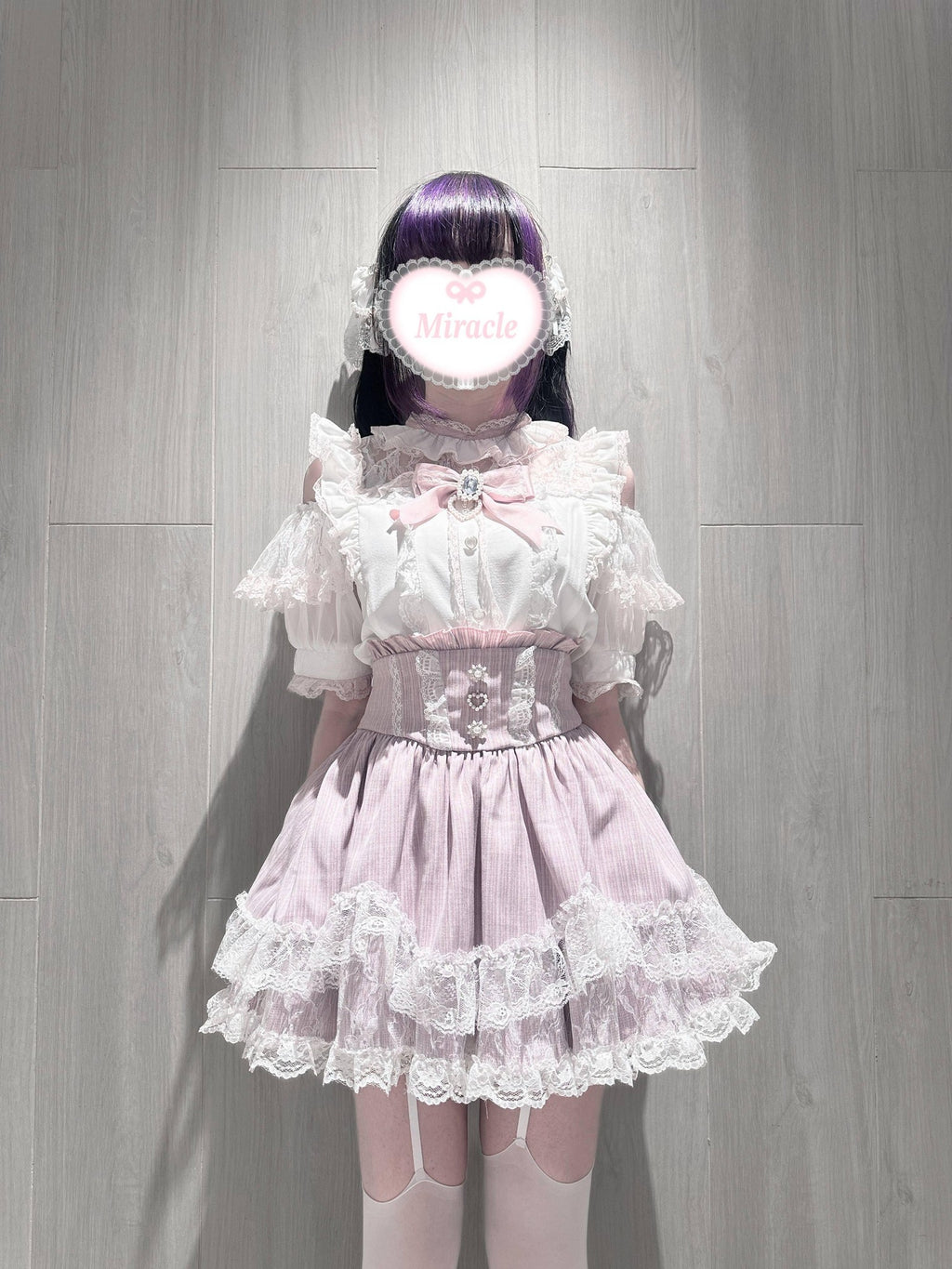Virtual Paradise Petal Hem Girly Cute Japanese Women's Lace Tiered Layered Skirts