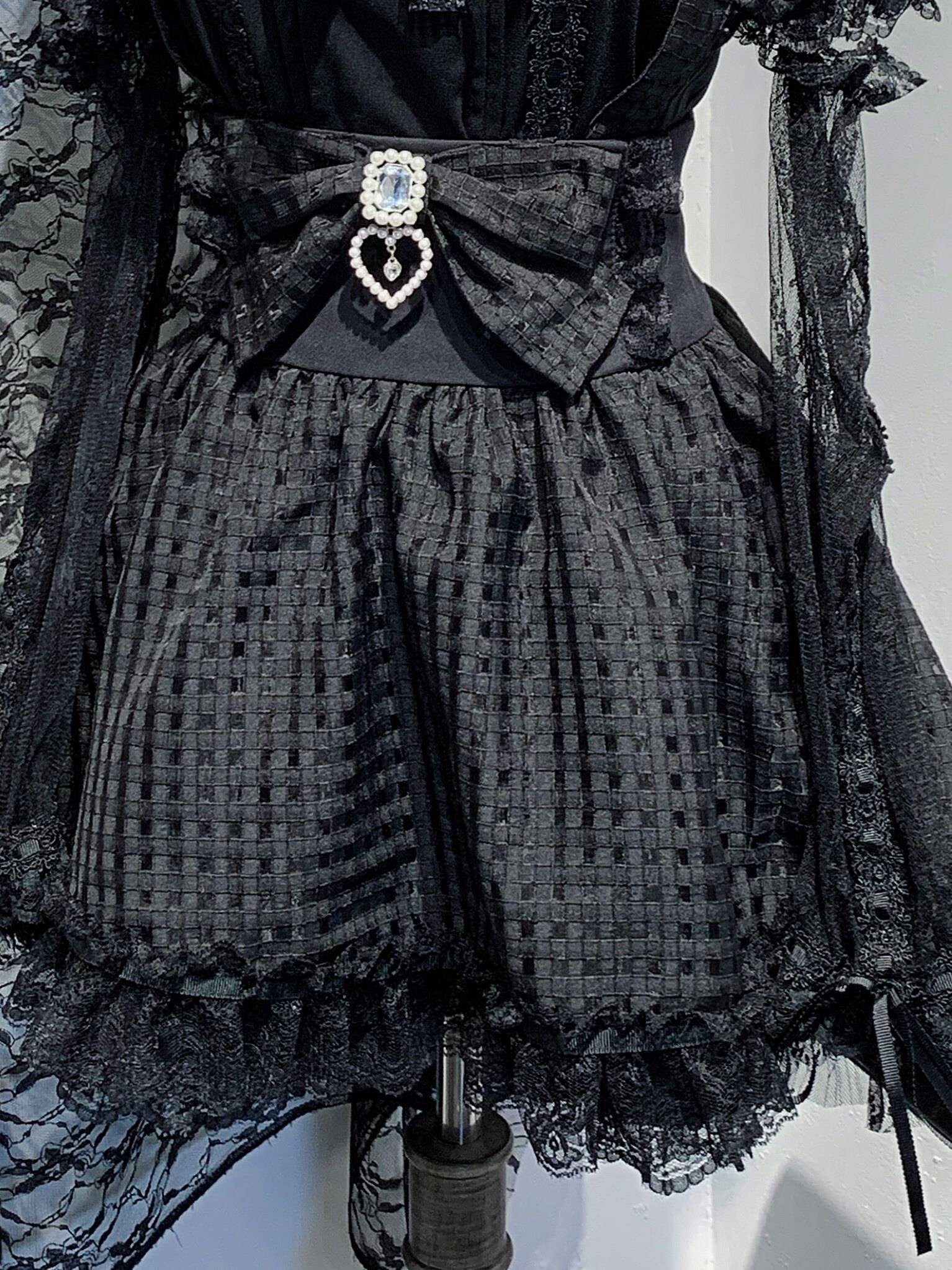Virtual_Paradise_Plaid_Bow_Lace_Heart_Strappy_High_Waist_Women's_Outlast_Jsk_/_Jumper_Skirts_908103558062_MISSTT