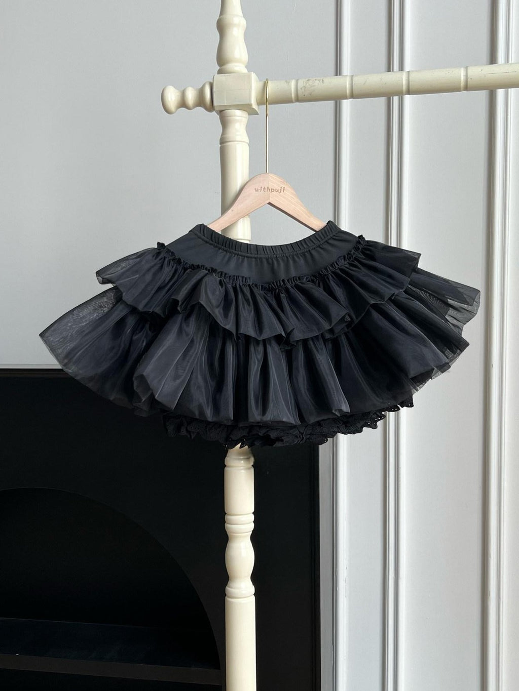 With PUJI 25cm Mini Pumpkin Petticoat Rigid Hoop Lace Women's Short Bloomers
