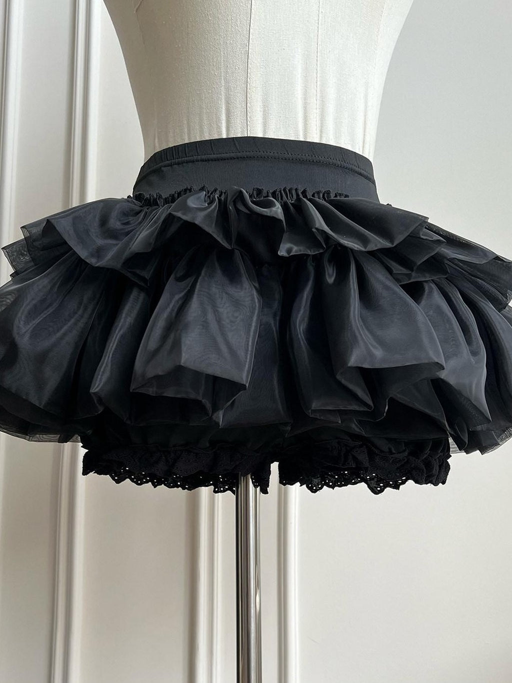 With PUJI 25cm Mini Pumpkin Petticoat Rigid Hoop Lace Women's Short Bloomers