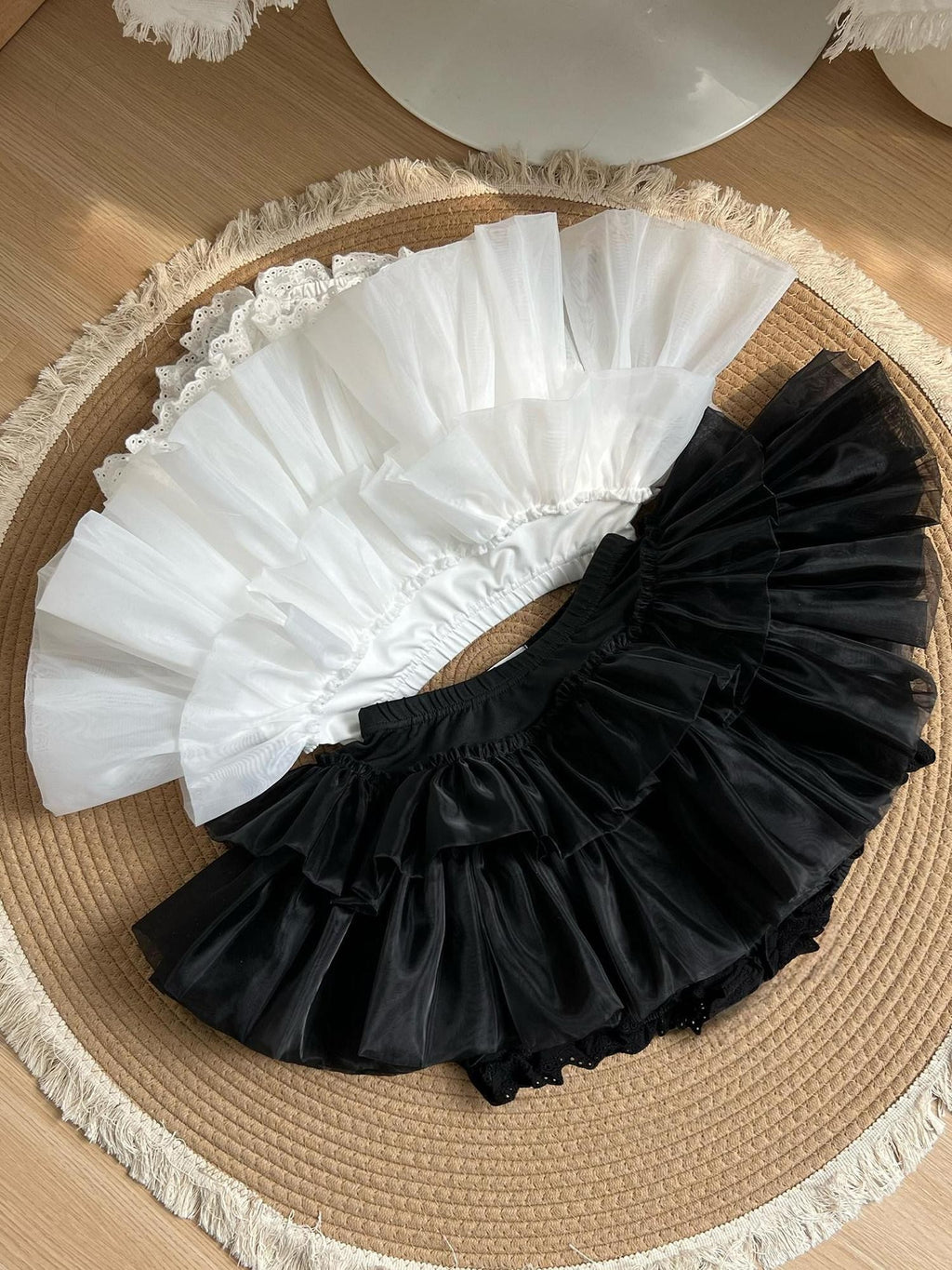 With PUJI 25cm Mini Pumpkin Petticoat Rigid Hoop Lace Women's Short Bloomers
