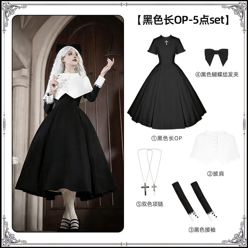 With_PUJI_Black_And_White_Nun_Style_Lolita_Seven_Panel_Flared_Women's_Long_Sleeve_Op_1019388612924_MISSTT