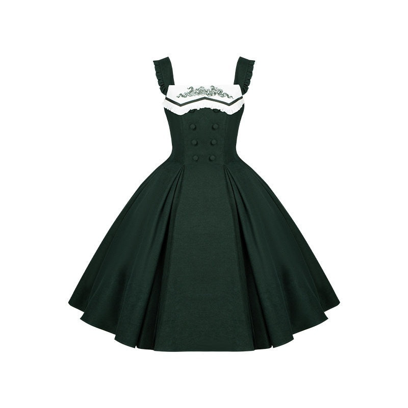 With_PUJI_Dark_Gothic_Embroidered_Flared_Skirt_Women's_Polyester_Full_Coordination_Sets_980938169162_MISSTT