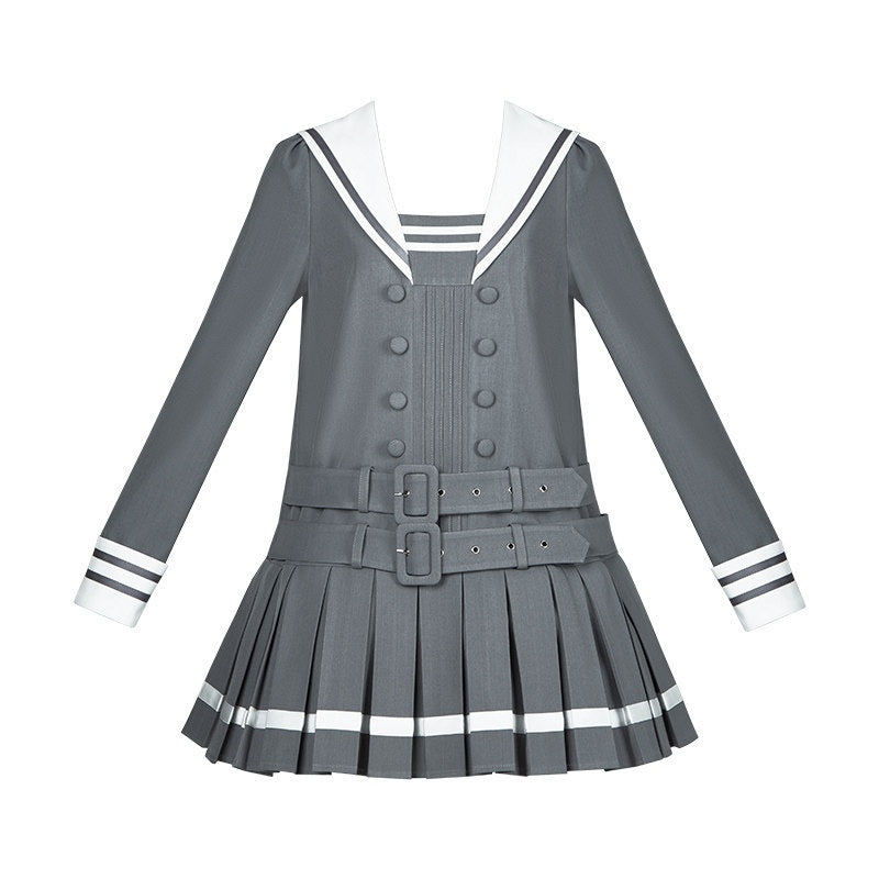With_PUJI_Deep_Gray_Loose_Sailor_Collar_Pleated_Skirt_Women's_Long_Sleeve_Op_1027722123459_MISSTT