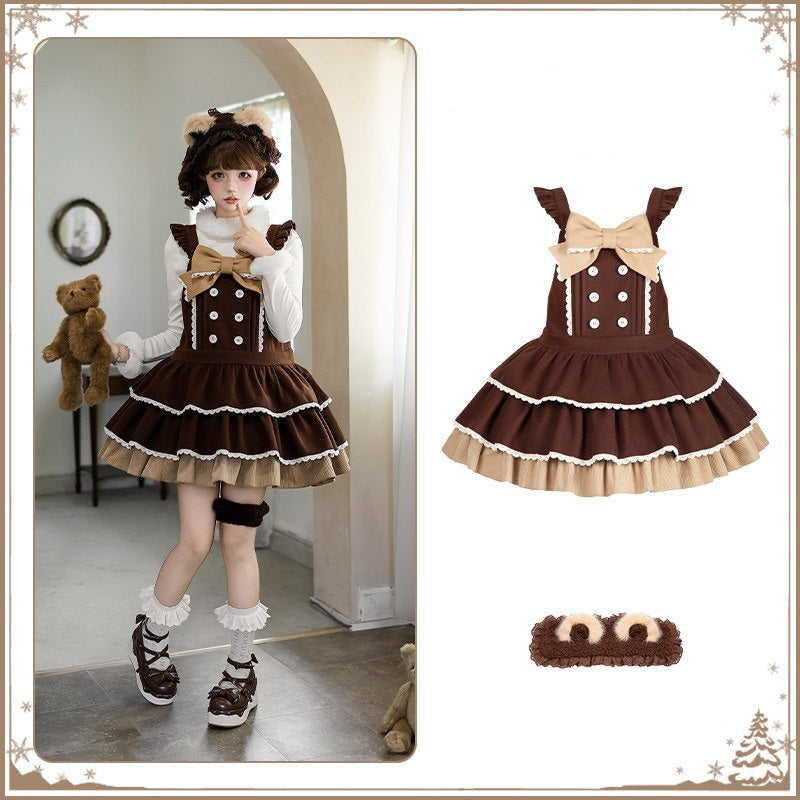 With_PUJI_Doll_Style_Bear_Rabbit_Cat_Three_Tier_Ruffle_Strap_Women's_Jsk_/_Jumper_Skirts_1001488829285_MISSTT