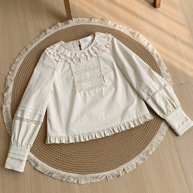 With_PUJI_Lace_Trim_Two_Tone_Small_Round_Collar_Women's_Long_Sleeve_Blouses_1024462493122_MISSTT