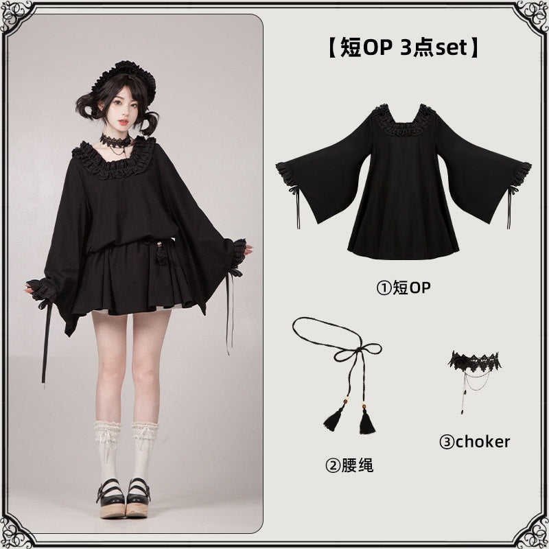 With_PUJI_Lolita_Japanese_Maid_Loose_A_Line_Long_Sleeve_Twin_Women's_Op_Sets_898518808898_MISSTT