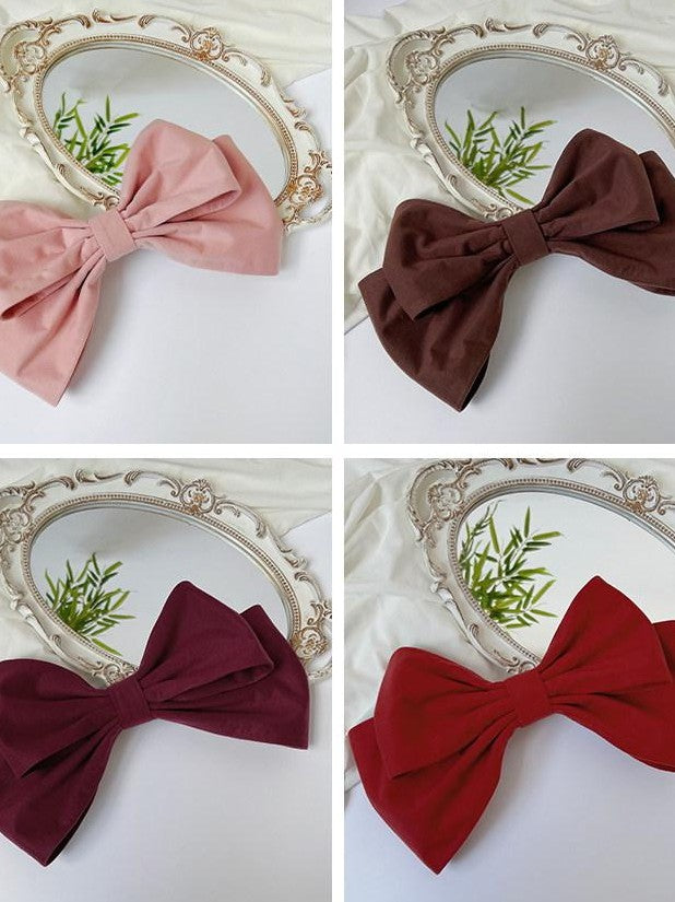 With PUJI Oversized Bow Lolita Women's Soft Wire Adjustable Giant Ribbon Headbows