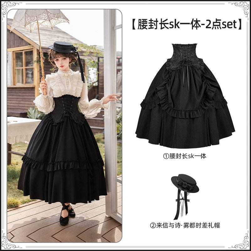 With_PUJI_Pearl_Rose_Faux_Two_Piece_Waist_Cincher_Mermaid_Women's_Skirt_Sets_1013302203548_MISSTT