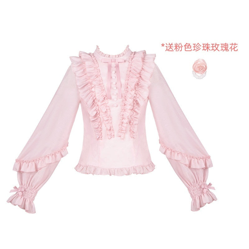 With_PUJI_Pearl_Rose_Faux_Two_Piece_Waist_Cincher_Mermaid_Women's_Skirt_Sets_1013302203548_MISSTT