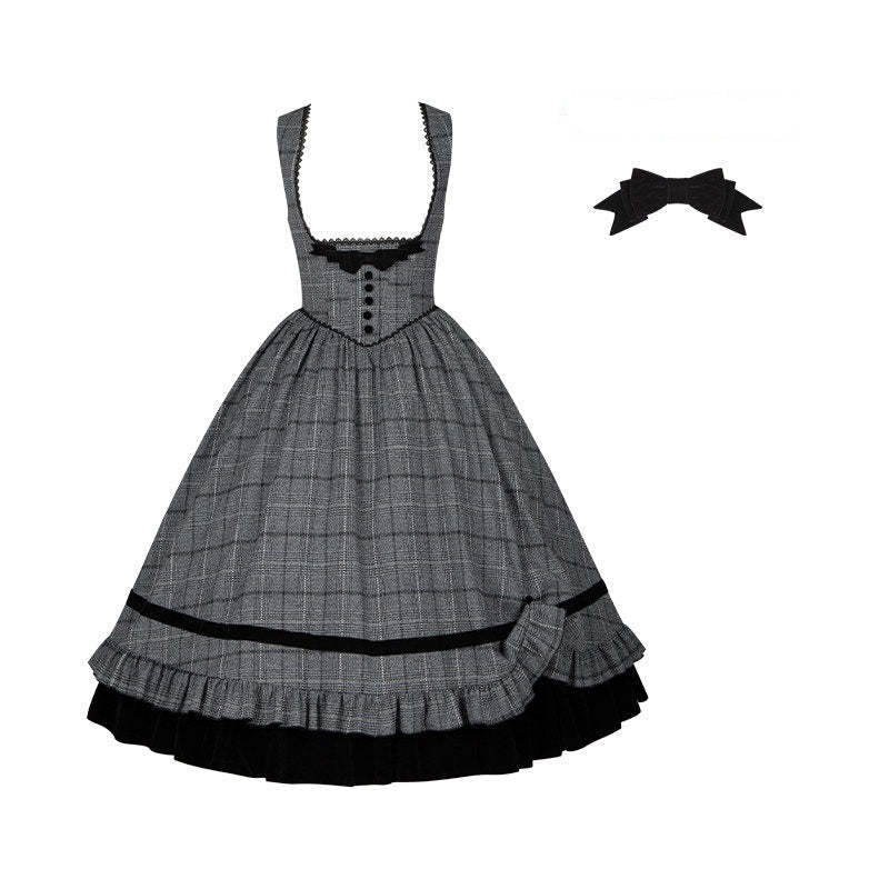 With_PUJI_Plaid_Boned_Bustier_With_Ruffle_Bow_And_Hat_Women's_Full_Coordination_Sets_991676206311_MISSTT