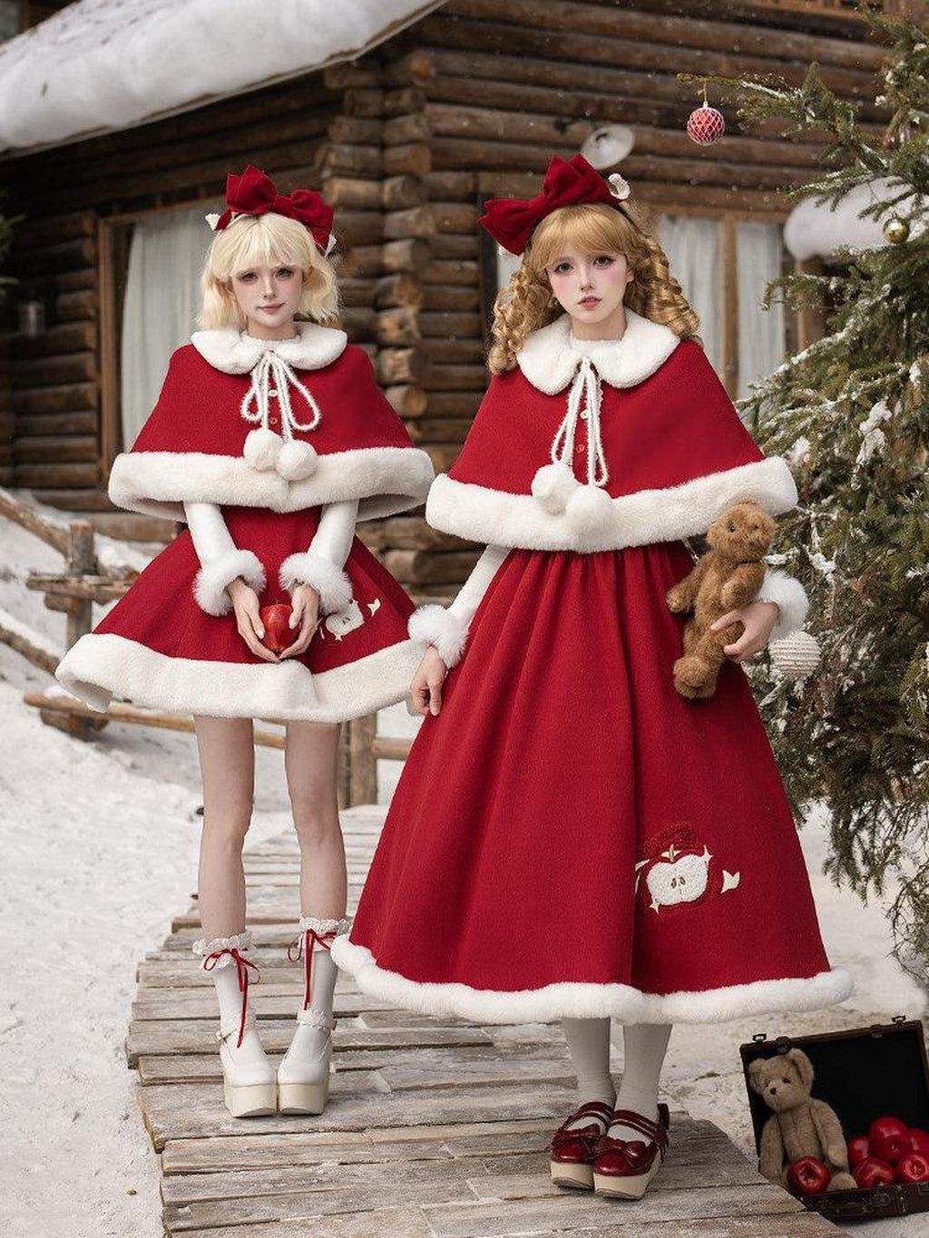 With PUJI Quilted Cloak Detachable Bow Adjustable Straps Long Underbust Women's Jsk Sets