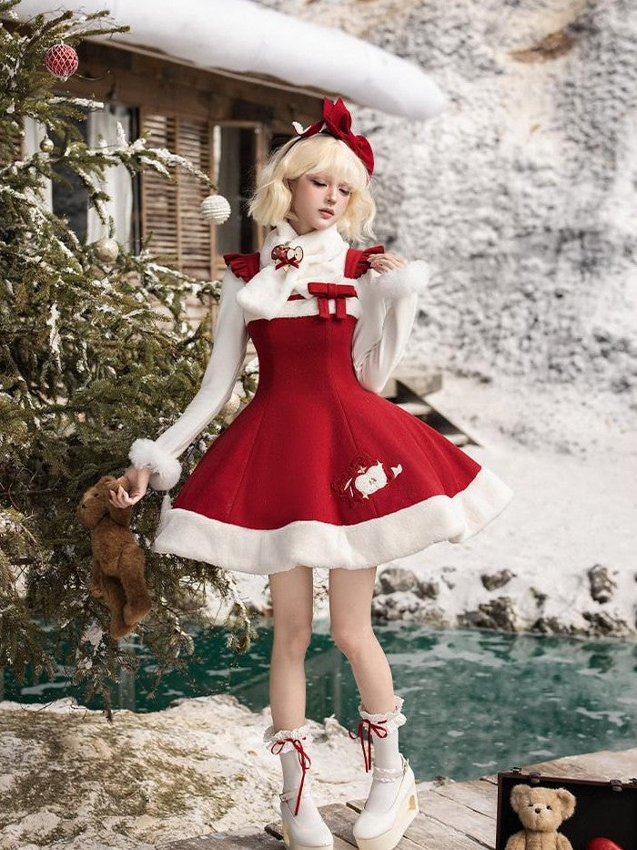 With PUJI Quilted Cloak Detachable Bow Adjustable Straps Long Underbust Women's Jsk Sets