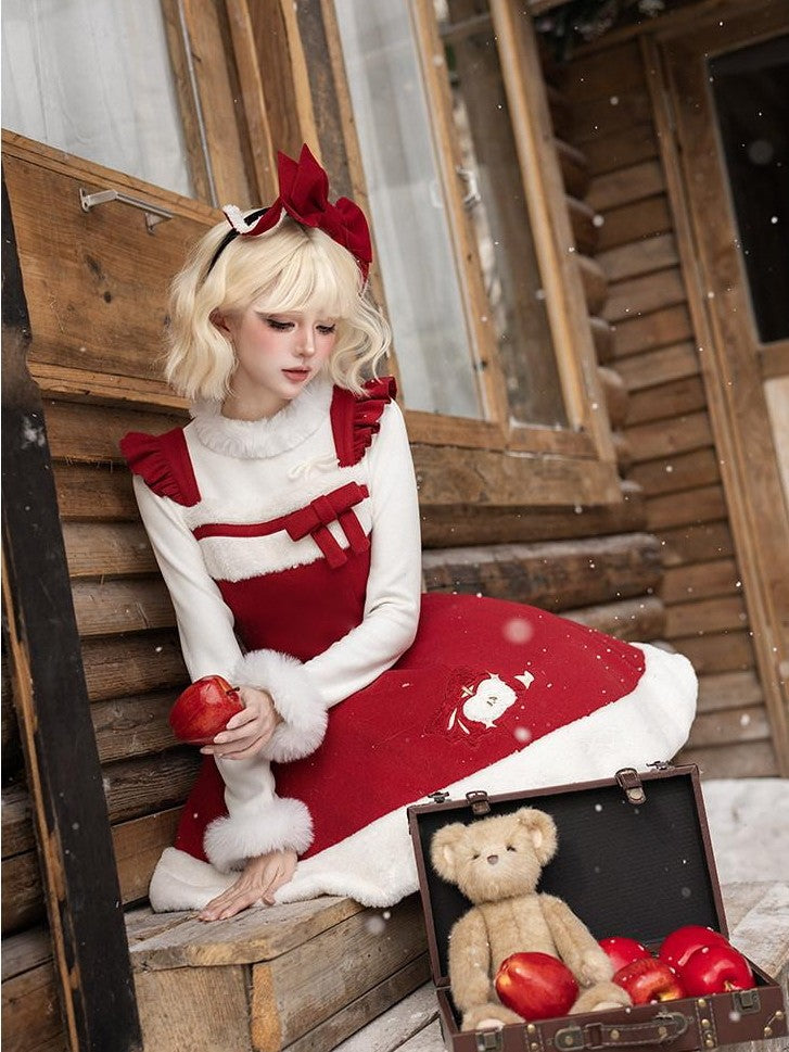 With PUJI Quilted Cloak Detachable Bow Adjustable Straps Long Underbust Women's Jsk Sets