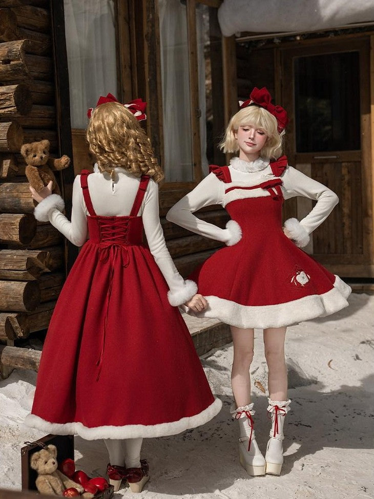 With PUJI Quilted Cloak Detachable Bow Adjustable Straps Long Underbust Women's Jsk Sets