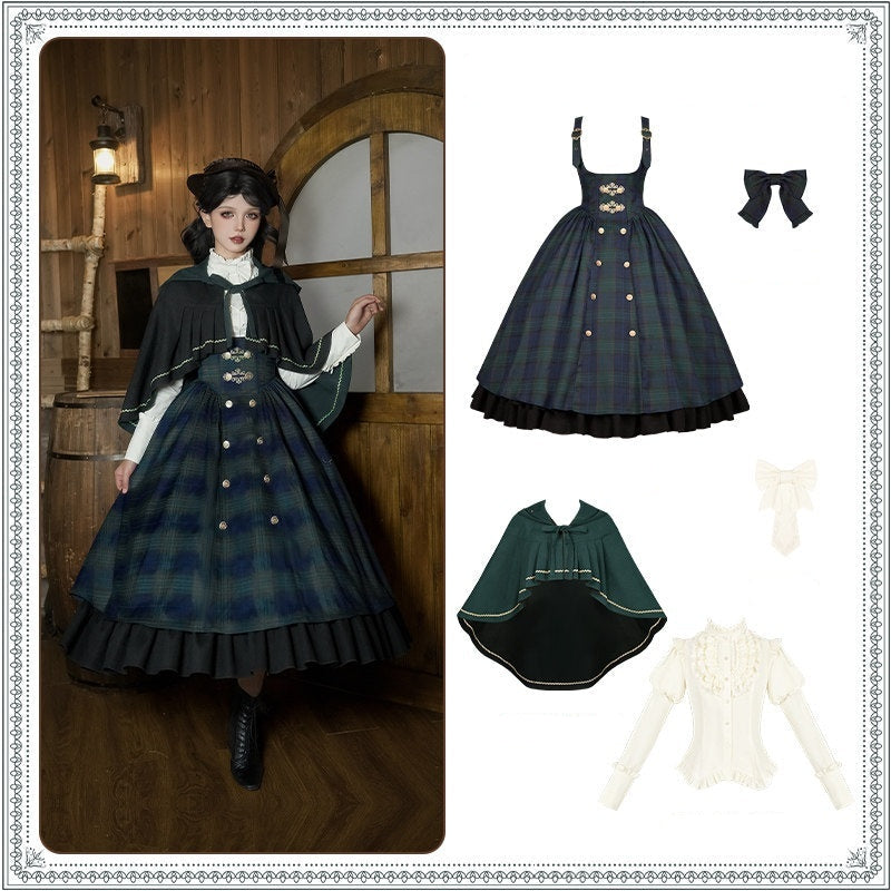 With_PUJI_Ruffle_Hem_Bustier_Shirt_Cape_School_Style_Women's_Full_Coordination_Sets_981593920743_MISSTT