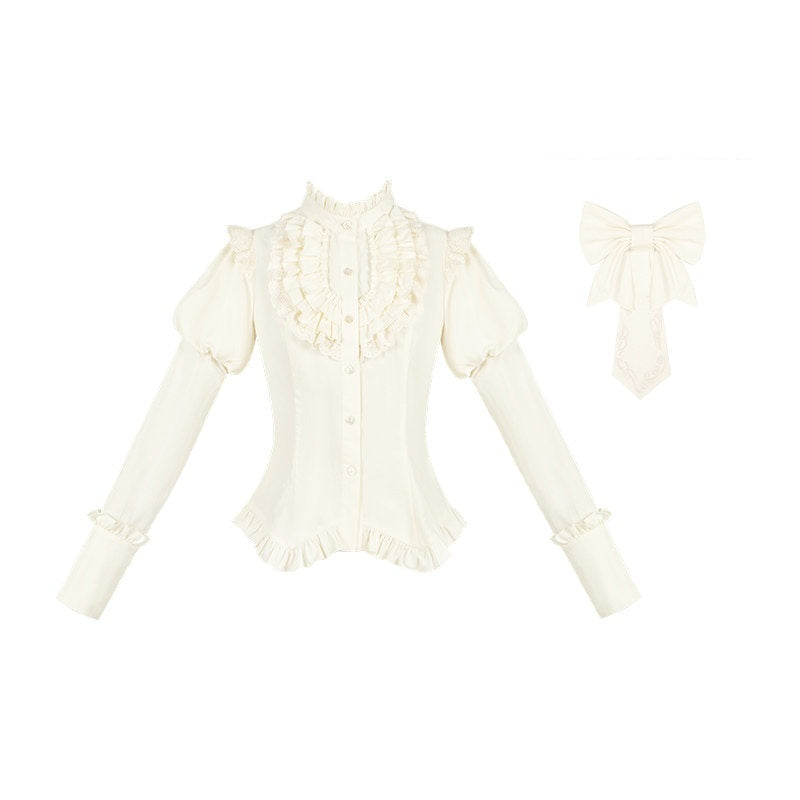 With_PUJI_Ruffle_Hem_Bustier_Shirt_Cape_School_Style_Women's_Full_Coordination_Sets_981593920743_MISSTT