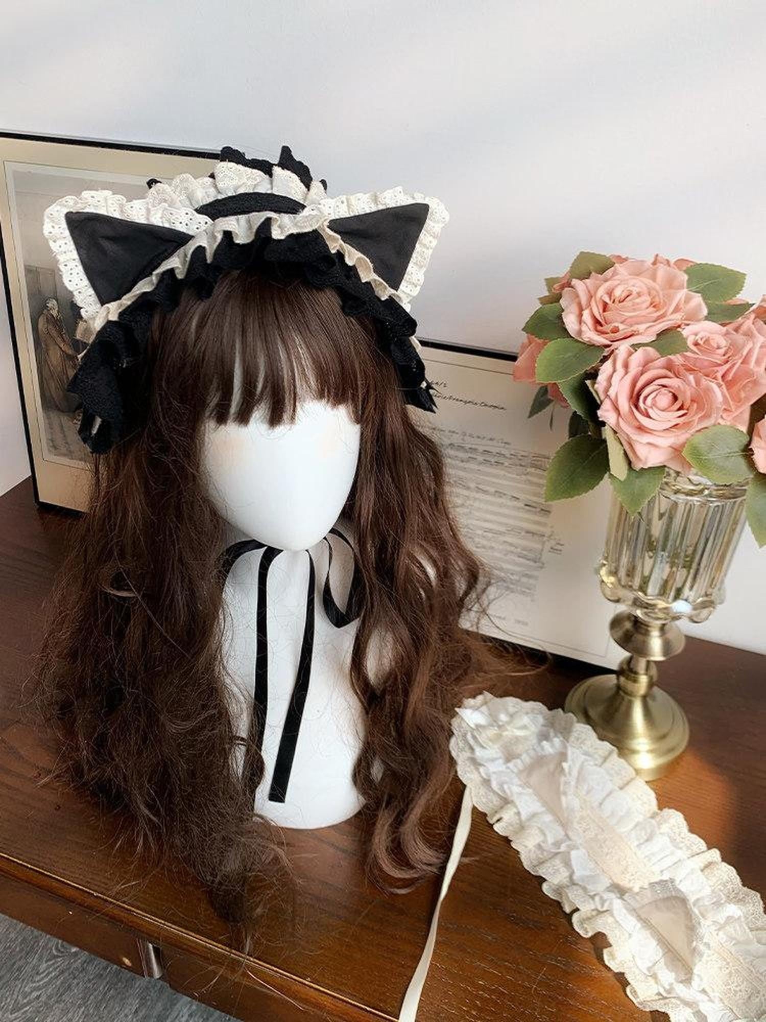 With PUJI Two Tone Cat Ear Shapeable Soft Aluminum Wire Women's Kc / Headbands
