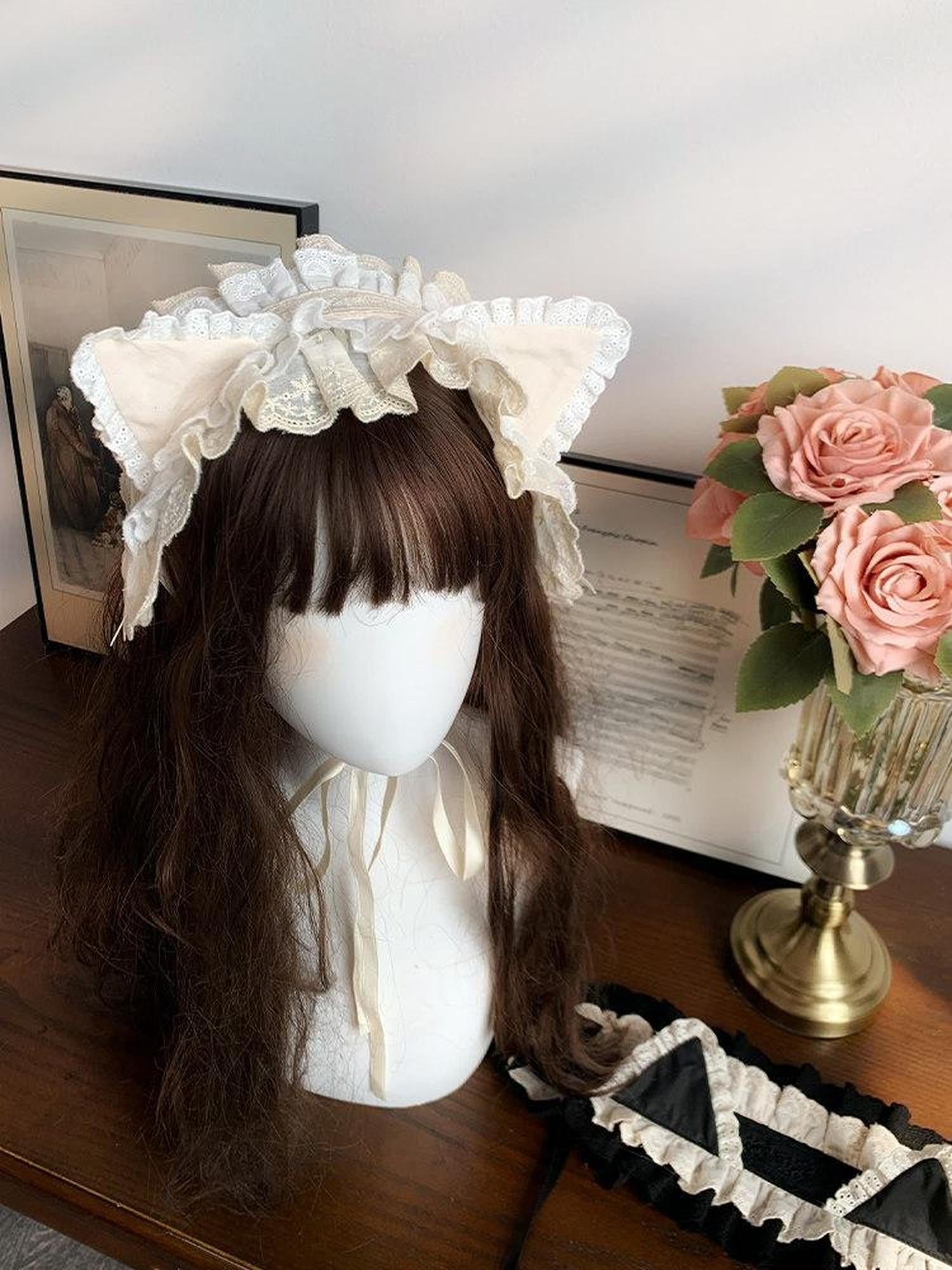 With PUJI Two Tone Cat Ear Shapeable Soft Aluminum Wire Women's Kc / Headbands