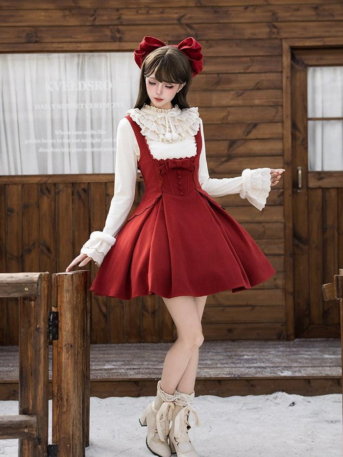 With PUJI Velvet Rose Embroidered Waist Boned Bustier Women's Full Coordination Sets