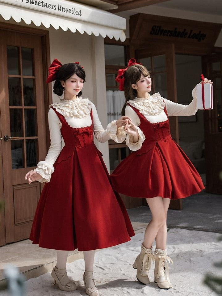 With PUJI Velvet Rose Embroidered Waist Boned Bustier Women's Full Coordination Sets