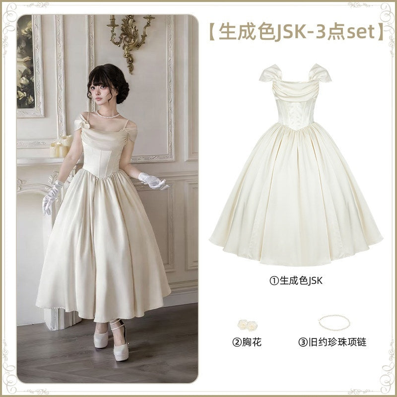 With_PUJI_Vintage_Boned_Waist_Draped_Neck_Spaghetti_Strap_Women's_Jsk_/_Jumper_Skirts_1035123198698_MISSTT