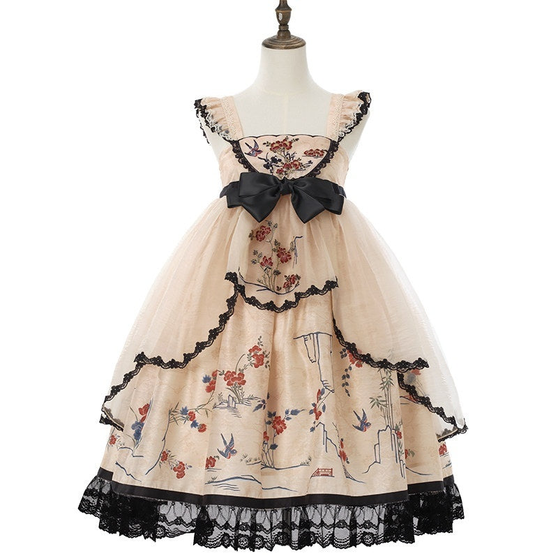 Yi_Mu_Hu_Tao_Amber_Floral_Bird_Embroidered_Sino_Western_Strappy_Women's_Jsk_Sets_1035424671659_MISSTT