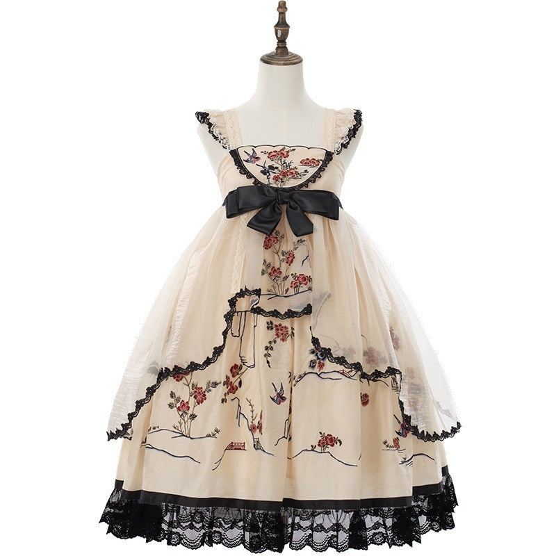 Yi_Mu_Hu_Tao_Amber_Floral_Bird_Embroidered_Sino_Western_Strappy_Women's_Jsk_Sets_1035424671659_MISSTT