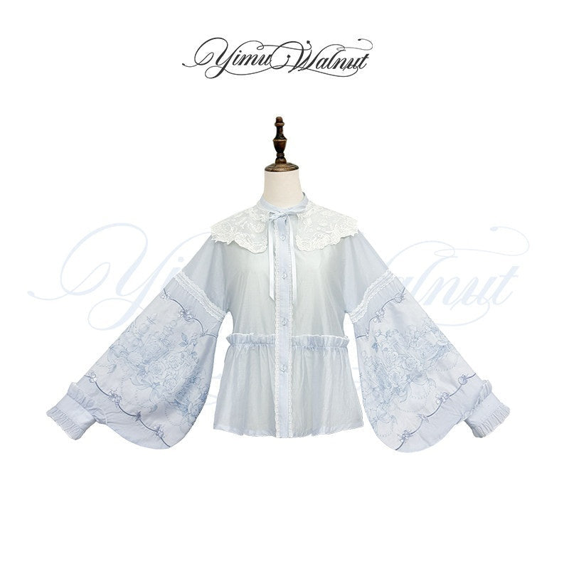 Yi_Mu_Hu_Tao_Blue_White_Shell_Embroidered_Women's_Tencel_Short_Dress_Full_Coordination_Sets_1045368013430_MISSTT