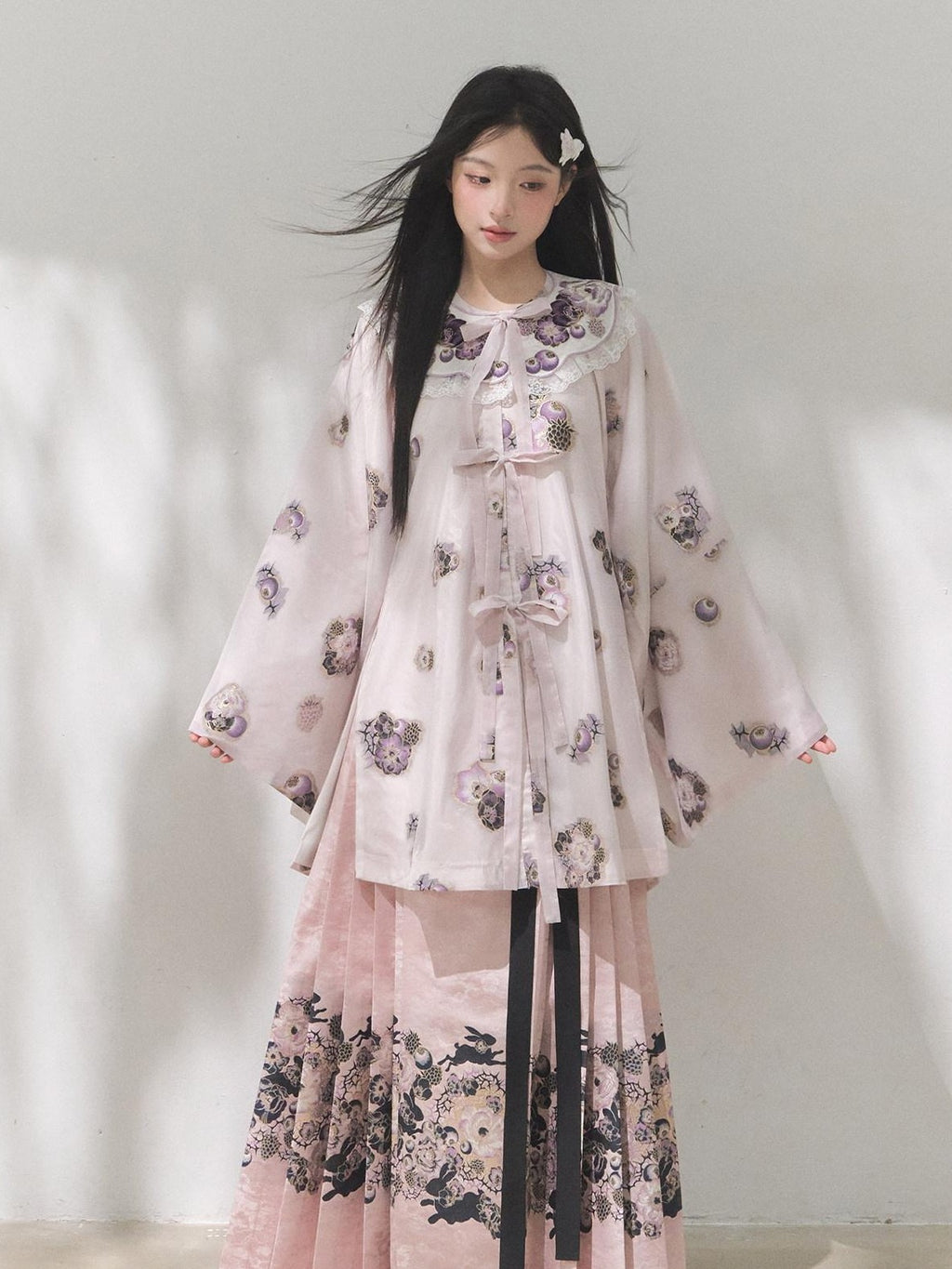 Yi Mu Hu Tao Modified Stand Collar Ming Style Hanfu Women's Full Coordination Sets