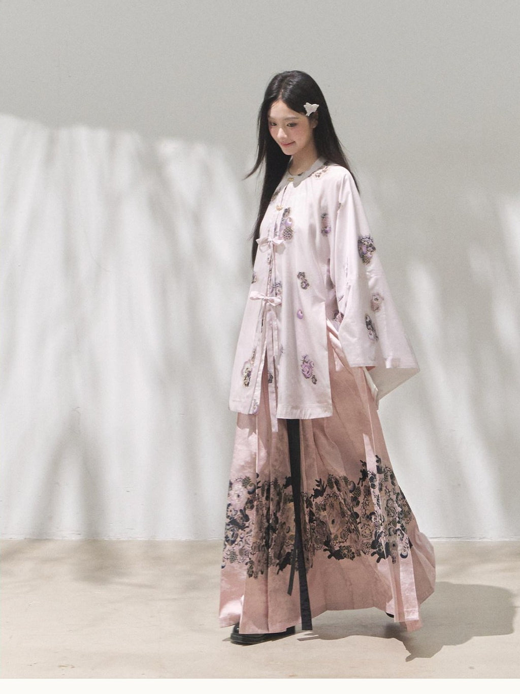 Yi Mu Hu Tao Modified Stand Collar Ming Style Hanfu Women's Full Coordination Sets