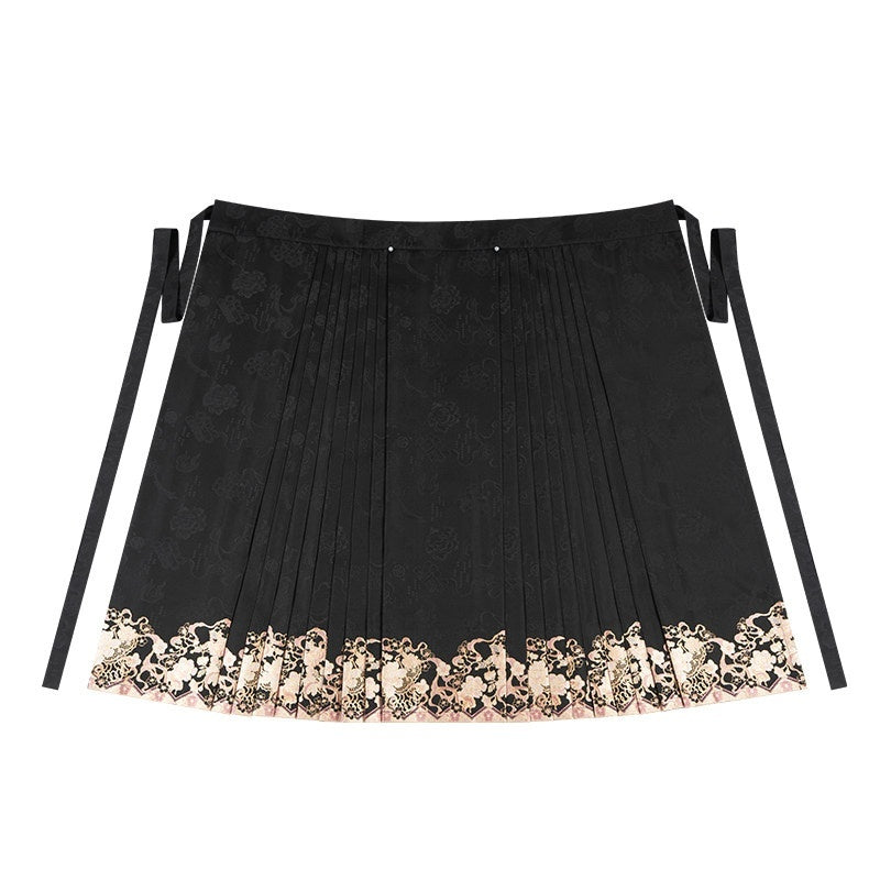 Yi_Mu_Hu_Tao_Powder_Ink_Modified_Stand_Collar_Long_Coat_Women's_Brocade_Mamian_Skirt_Sets_999761795087_MISSTT