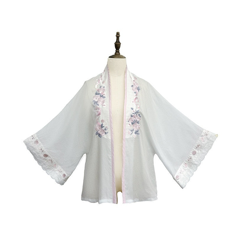 Yi_Mu_Hu_Tao_Soft_Aqua_Embroidered_Lace_Cross_Collar_Han_Fusion_Women's_Tencel_Skirt_Sets_1046547510332_MISSTT